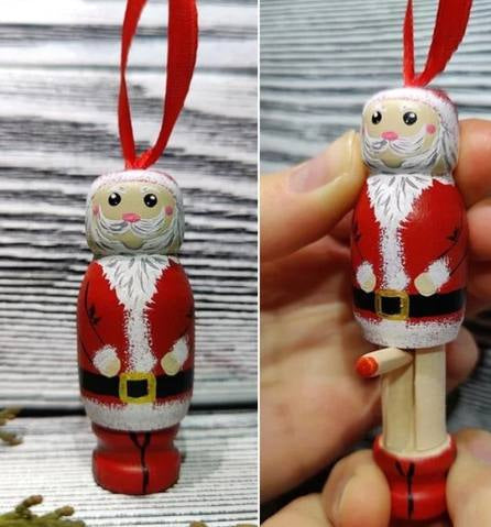 Naughty Santa Ornaments