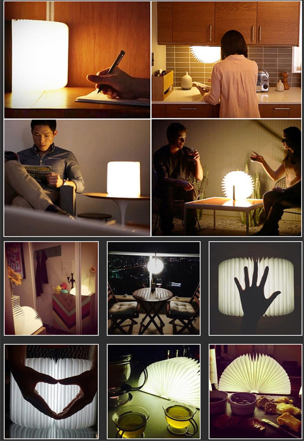 Foldable Book Lamp